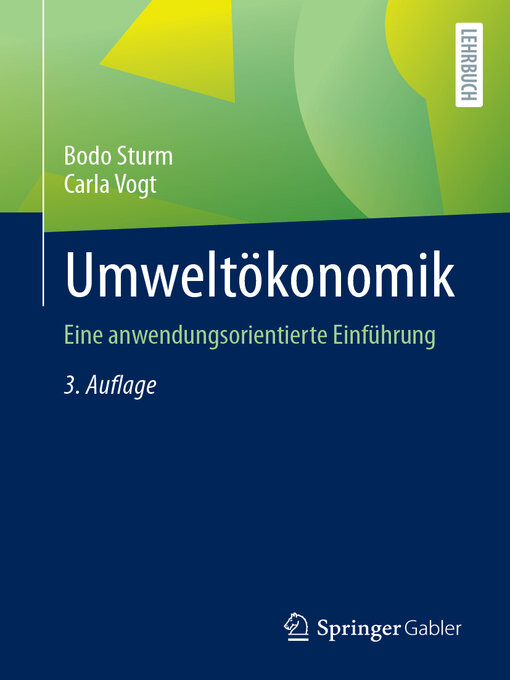 Title details for Umweltökonomik by Bodo Sturm - Available